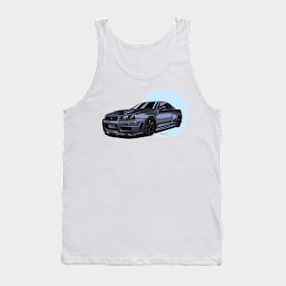 Godzilla SKYLINE GTR R34 Tank Top